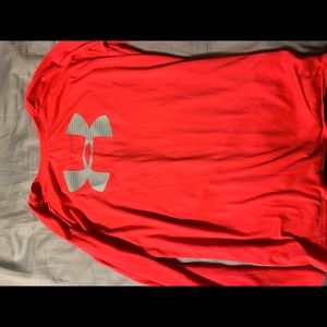 Girls Neon Pink under armour long sleeve shirt